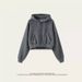 Women's Cropped Hoodie With 3D Print - Oversized Streetwear Pullover, Soft Polyester Drop-Shoulder Sweatshirt For Petite & Plus Size (XS-XXXXL)_ecoleips.com