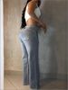 Women's High Waist Wide Leg Jeans Rhinestone Embellished Belted Denim Zipper Jacket England Style Spring/Autumn Fashion_ecoleips.com