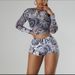 Women's Fashionable Mesh Pattern Printed Floral Shorts Set Long Sleeved Sexy Clothing_ecoleips.com