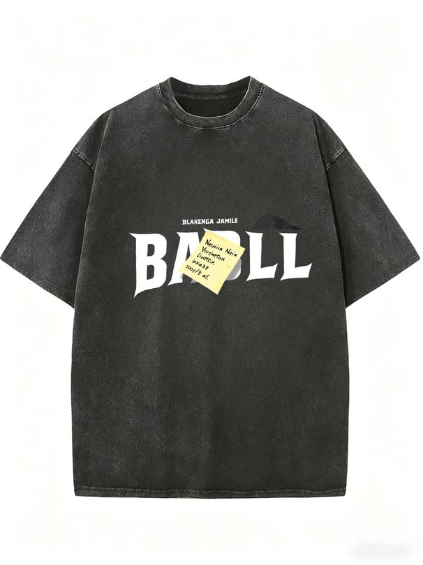 Women's Retro Casual T-Shirt, Loose Fit Vintage Washed Fashion Top_ecoleips.com