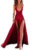 Women's Clothing Sexy V neck Sleeveless Trailing Wedding Dress Long Dress_ecoleips.com