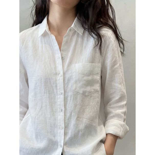 High-end 2026 Spring And Autumn New Simple Versatile Shirt, Elegant Fashion Top, European Style Women's Clothing Trend_ecoleips.com