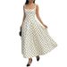 2026 Spring New Women's Clothing European And American Cross-Border Fashionable High-End Polka Dot Retro Strapless Dress_ecoleips.com