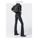 Women's High Waisted Flared Jeans Supermodel Extra Slimming Stretch Denim Black/Gray Tight Fitting Hip Lifting Autumn Style_ecoleips.com