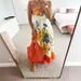 Women's Clothing Personalized Linen Positioning Flower Suspender Large Swing Dress_ecoleips.com
