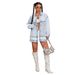 Classic Button-Front Denim Jacket For Women – Light Blue, Mid-Length, Long Sleeve – Timeless Casual & Streetwear (S-XL)_ecoleips.com