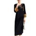 Elegant Chinese-style Niche Gold Velvet Dress, 2024 Spring New Vintage Cheongsam Midi Dress_ecoleips.com