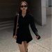 Women's Slim Fit Long Sleeved Shirt Solid Color Fitted Waist Unique Design mid Length Spring/Summer New Style_ecoleips.com