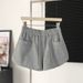 Women's Clothing Casual Pants Women's Summer New High Waist Loose Sports Shorts Small Drawstring Straight Wide Leg Hot Pants_ecoleips.com