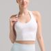 European And American Style Sports Bra With Halter Neck For Women, Push-up Running Fitness Bra, Outerwear Waist-cinching_ecoleips.com