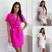 Women's Clothing Commuter Style Solid Color Lace Suit Group Short Sleeved Dress_ecoleips.com