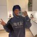 Women's Clothing Unisex Glam Hoodie – Embellished Lettering Pullover With Front Pockets (S-2XL)_ecoleips.com