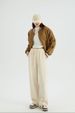 Women's High Waist Wide Leg Pants Winter Warm Faux Cashmere Cotton Straight Sweatpants Loose Slimming Bottoms Black Gray White_ecoleips.com