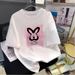 Women's Off-Shoulder T-Shirt Cartoon Print Cotton Short Sleeve Slimming Fashionable Top For Youth Summer New Style_ecoleips.com