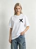 Women’s Oversized T-Shirt With Cross Print Casual Loose Short Sleeve Streetwear Top_ecoleips.com