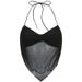 Winter Women's Cross Border Fashion Square Scarf Sheer Mesh Ruffled Backless Tie Shoulder Camisole Early Arrival 2024_ecoleips.com