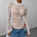 Sensual Lace Bodysuit Long Sleeve - Elegant Tummy Control Jumpsuit For Women, Stretchy Sexy Catwear Soft Stretch Polyester Fabric_ecoleips.com
