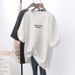 Women's White Mid-Length T-Shirt Loose Fit plus Size Relaxed Style Summer New Short-Sleeved Base Layer Top Instagram Style_ecoleips.com