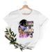 Euroean And American Cross-border Foreign Trade Fashion African Girl Round-neck Rinted Women's Short-sleeve T-shirt_ecoleips.com