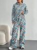 2025 Foreign Trade Floral Print Blue Tie-dye Pattern New Hot Style Autumn And Winter New Fashion Casual European And American_ecoleips.com