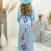 Spring/Summer Printed Dress For Women Loose Fit Tie Waist Full Skirt_ecoleips.com