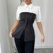 Women's Clothing Casual Shirt Striped Long Sleeved Irregular Shirt Spring And Autumn New Ultra Slim Shirt High End Feel_ecoleips.com