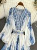 Women's High-End Bohemian Print Dress European And American Style Cross Border Foreign Trade Vacation Wear_ecoleips.com