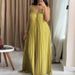 Summer Green Ruffle Strap Dress – Oversized Boho Swing Dress With Pleated Skirt (S-2xl, Sage Tint) Universal Fit_ecoleips.com