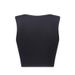 Women's Slim Fit Square Neck Sleeveless Crop Top Stretchy Polyester Basic Tank Top for Casual Elegant Style Black White_ecoleips.com