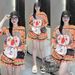 Thai Trendy Short-Sleeved Printed Summer Set For Girls Casual Fashionable Two-Piece Youthful Women's Clothing_ecoleips.com