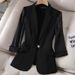 ng2510292 Pink Three-Quarter Sleeve Thin Blazer For Women 2025 Spring Summer New Casual Fashion Design Elegant Suit_ecoleips.com