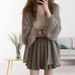 Oversized Knit Cardigan For Women - Soft V-Neck Long Sleeve Open Front Sweater Spring And Autumn Solid Color Long Sleeved Jacket_ecoleips.com