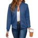 Trendy Checkered Zip-Up Jacket For Women – Korean-Style Casual Outerwear, Lightweight Polyester-Spandex Blend_ecoleips.com