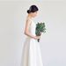 Satin Round-neck Light Dre, Long White Imple Foret-tyle Bridal Gown For Travel Photography, Leevele Wedding_ecoleips.com