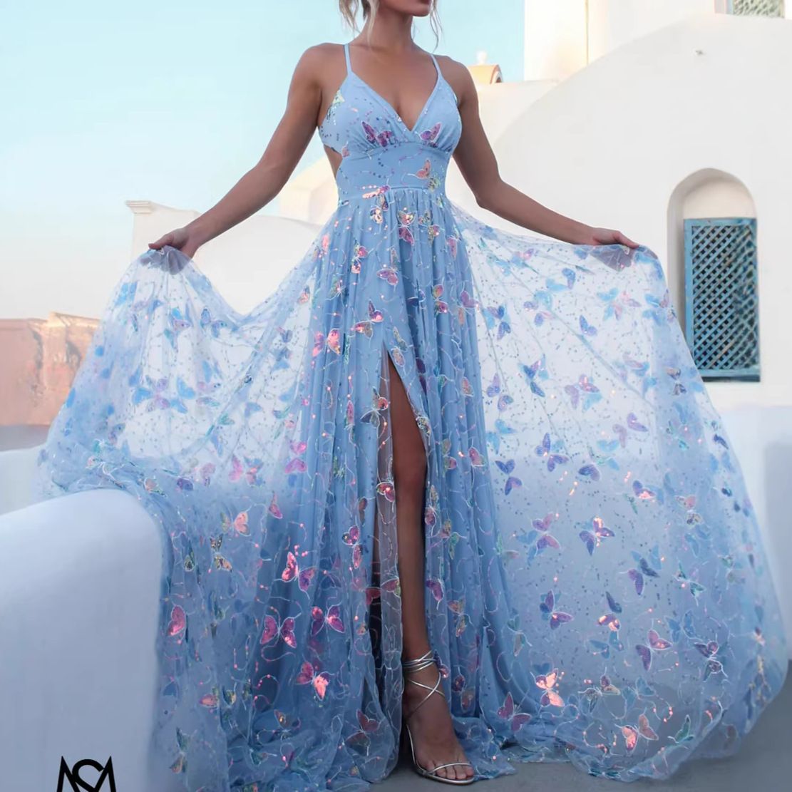 European And American Cross-Border Fashion Spaghetti Strap Glittering Banquet Event Elegant Slimming Long Dress Evening_ecoleips.com