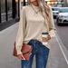 Women's Textile Hollow out Fashion T-Shirt Autumn Winter New 2024 Trendy Top for European And American Markets_ecoleips.com