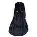 Women's French Style Retro Print Collared Shirt Dress with Tie Waist Asymmetrical Long Skirt Design for Spring And Autumn_ecoleips.com