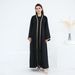 Women's Clothing Modest Abaya Dress Loriya Elegant Embellished Abaya – Flowy Long-Sleeve Open Front Dress In Black/Brown/Navy/Army Green (S-XL)_ecoleips.com