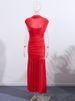 Chic Red Pleated Evening Party Long Dresses Elegant Fly Sleeve Mesh Patchwork Maxi Dress Women Summer Vacation Beach Vestidos_ecoleips.com