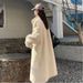 Faux Fur Long Coat With Stand Collar – Luxe Vegan Fur, Oversized Fit, Trendy Streetwear Style (White/Black/Taupe)_ecoleips.com