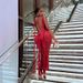 Women's Backless Maxi Dress With Flowing Tie Straps - Elegant Sheer Bodycon Evening Gown, Sexy Slit Long Dress For Parties_ecoleips.com