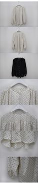 2024 Spring And Autumn New Salt Lantern Long Sleeve Polka Dot Chiffon Shirt Women's Loose Design Niche Light Ripe Top_ecoleips.com