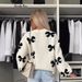 Women's Clothing Bow Knitted Cardigan Women Autumn Ins Trendy Street Temperament Sweet Bandage Sweater_ecoleips.com