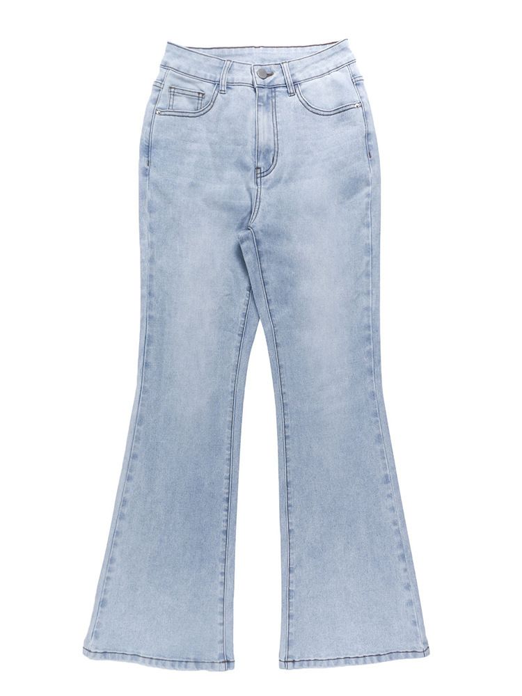 Women’s Clothing High Waist Vintage Flared Jeans Street Style Jeans Denim Pants_ecoleips.com