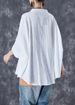 Floral Print Mandarin Collar Batwing Sleeve Blouse – Oversized Summer Top For Women_ecoleips.com