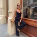 Women's Sleeveless Camisole V Neck Vest Slim Fit Trousers Set Style Summer New Solid Color Sexy_ecoleips.com
