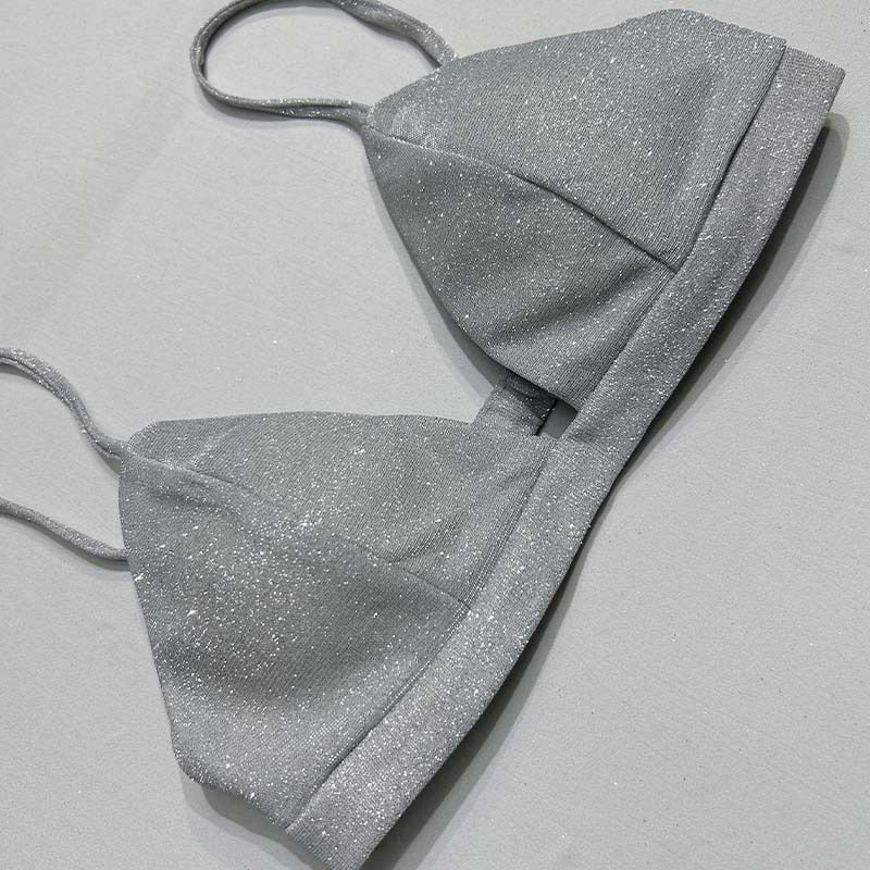 Women’s Clothing Glittery Look Fashion Suits Shiny Suit Jacket Underwear Straight Pants Three Piece Suit_ecoleips.com
