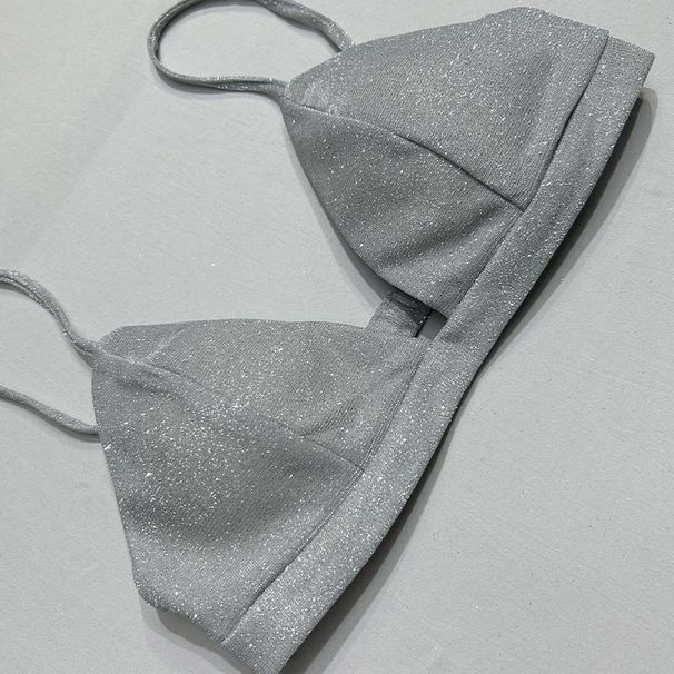 Women’s Clothing Glittery Look Fashion Suits Shiny Suit Jacket Underwear Straight Pants Three Piece Suit_ecoleips.com