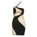 2022 Spring Summer New Women's Fashion Asymmetrical Shoulder Sexy Sheer Mesh Slim Fit Bodycon Dress_ecoleips.com