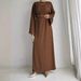 Women's Clothing Round Neck With Belt Fashionable And Elegant Dress_ecoleips.com